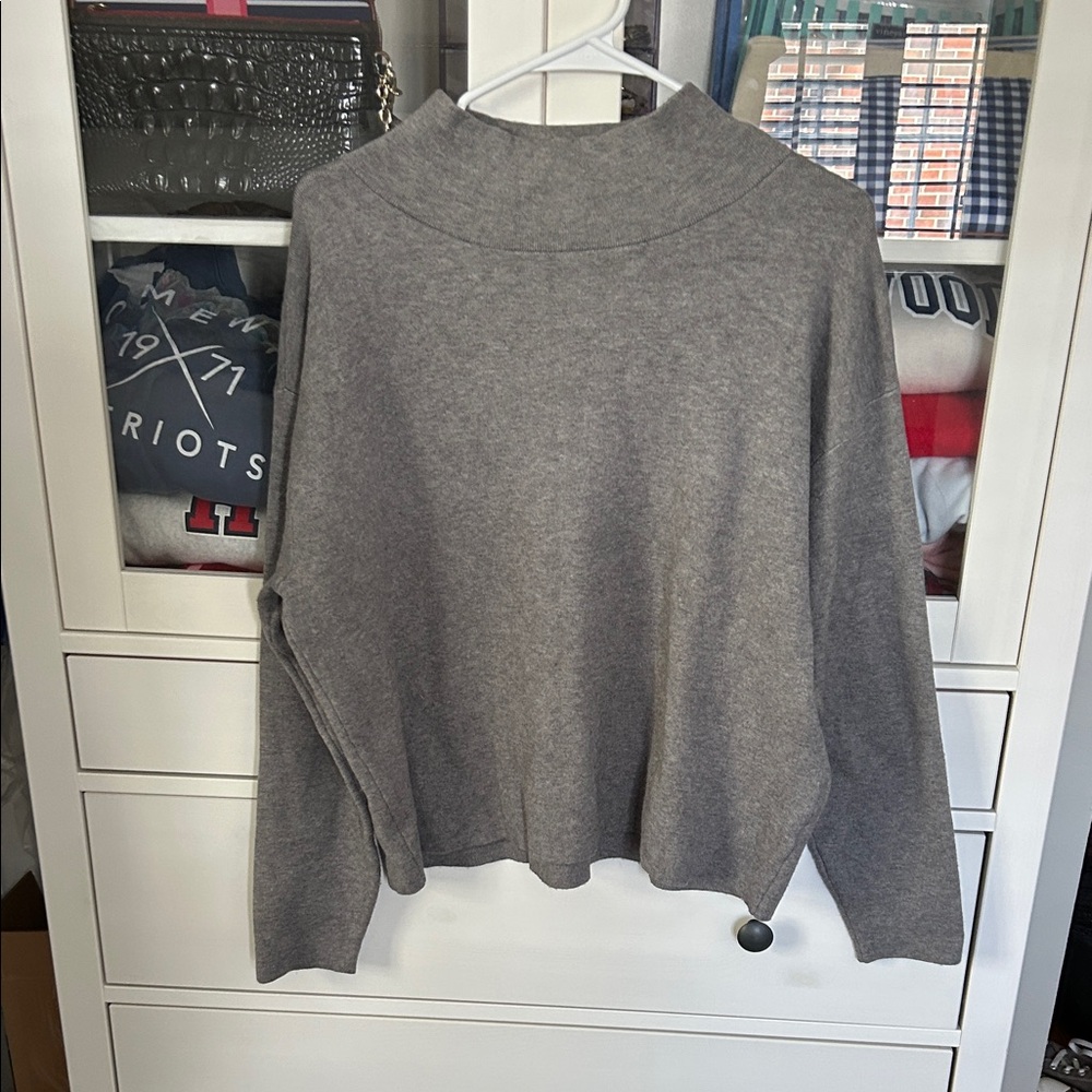 Quince Women's Gray Mockneck Sweater